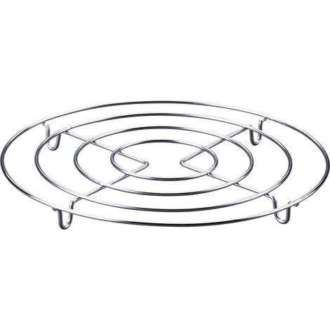 Sous-Plat en Acier Inoxydable - Lot de 1 - Design Fil Métallique - Protection Thermique Cuisine - Pour Casseroles et Poêles - 20x20 cm Argenté (1/5)