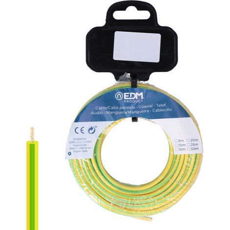 Carrete cablecillo h07z1-k 6,00 mm² bicolor, 10 m (1/2)