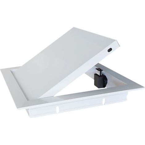 Trappe d'accès en aluminium, ouverture par pression/déclenchement - pour l'accès aux canalisations et conduits techniques dans les murs et les plafonds, 150 mm x 150 mm (1/5)