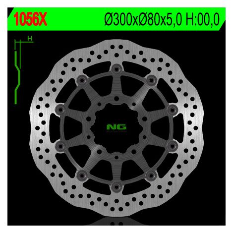Disco de freno NG Kawasaki Wave delantero ZX6R, ER6F/N, KLE 650 '05-'22