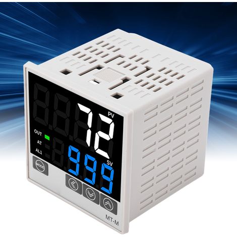 Régulateur de température intelligent PID à affichage numérique AC100-240V, avec régulation automatique, relais d'entrée type KJE et sortie statique, 72 x 72 mm (1/5)