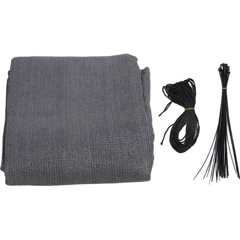 cran de confidentialité pour balcon, couverture de clture en HDPE, Protection UV, clture pour terrasse, Patio, arrière-cour, piscine extérieure, gris foncé (1/4)