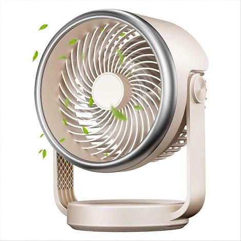 Ventilateur de bureau à piles ventilateur avec USB 4 vitesses strong airflow (1/5)
