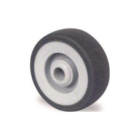 Roue de rechange D.50mm Ch.U.50kg TPE gris Axe-D.6mm Longueur du moyeu 22mm TECWERK (1/2)