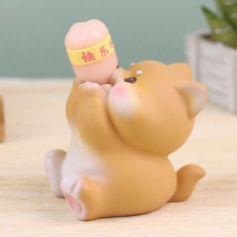 Minifigura de animal de resina para niños: adornos decorativos para la oficina, estantería, hogar, bonito adorno para tartas. (1/5)