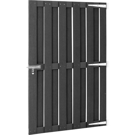 Maison Chic – Portillon en WPC 100x150 cm gris – Résistant aux intempéries – Loquet coulissant rapide – Pour sécurité et intimité jardin (1/5)