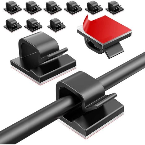 50 fascette autoadesive nere per cavi, per uso esterno - AquaForge (1/5)