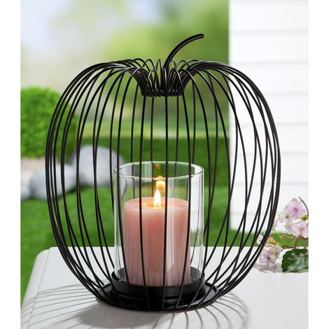 GILDE Windlicht, "Filo", Metall, schwarz, VE 4, H. 26,5 cm, D. 24 cm (1/5)