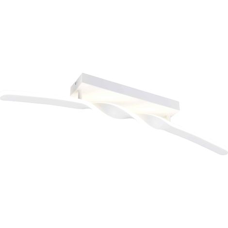 Plafoniera LED, metallo, bianco opaco, L 80 cm, Ginko (1/5)