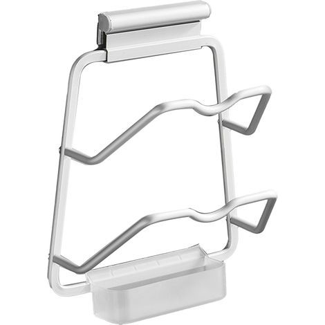 Support mural pour couvercles de casseroles, sans perçage, en aluminium, idéal pour les cuisines. (1/5)