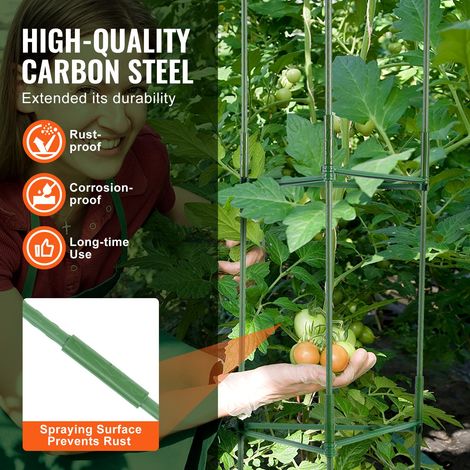 Cage à tomates - 32x32x123 cm - support pour plantes de jardin (1/5)