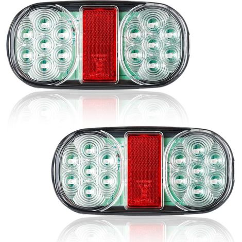 2 LED-Rückleuchten, 14 Chips, IP67 wasserdicht, 12 V, für LKW, Anhänger und Wohnwagen (1/5)