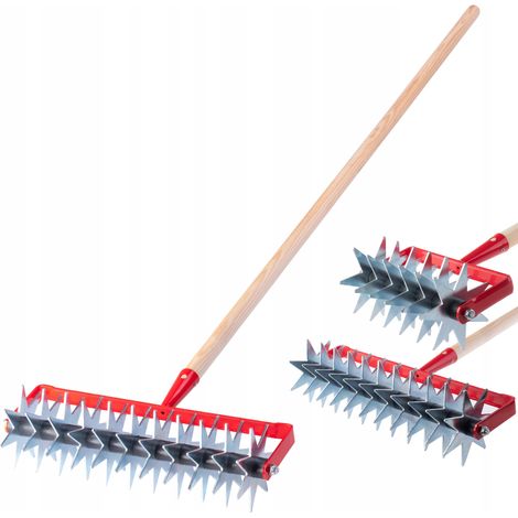 KADAX Cultivador manual Acondicionador de suelo Aireador de jardín 145 cm Giratorio