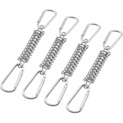 Boucle de ressort de tente, fixation de voile d'auvent accessoires en acier inoxydable, boucle de fixation d'auvent (4 pcs) (1/4)
