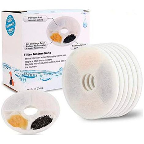 Filtre de rechange pour fontaine à eau pour chat Filtre pour fontaine à eau pour chat Pet Catit Flower Fountain 12 PCS (1/5)