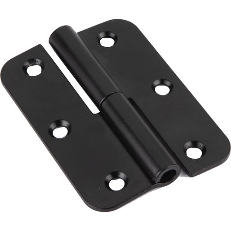 Bisagra Pernio Acero Inoxidable Negro Canto Redondo 90x65mm Derecha