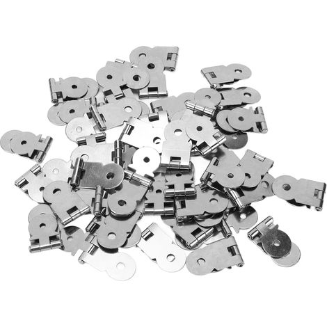 50 charnières style rétro, formes exquises, en fer durable, pièces de réparation pour meubles en bois (1/5)
