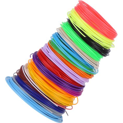 Pack de recharge de filament PCL 1,75 mm de 20 couleurs, adapté à l'impression à basse température avec des stylos d'imprimante 3D. (1/5)