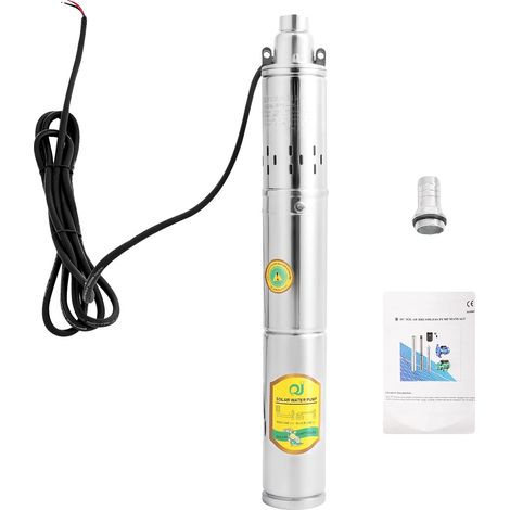 Pompe de puits profond, en acier inoxydable, performance à haute efficacité, 24V (1/2)
