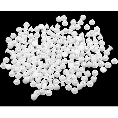 200 Pièces Cache Trou Meuble Blanc,5mm Cache Trou Bouchon Plastique,Bouchons de Trou Meubles,Bouchons Cache-Trou en Plastique pour Trous de Perçage,Cache-vis Ronds pour Meuble Étagères Armoires-