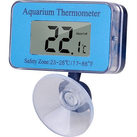 Thermomètre numérique étanche LCD d'aquarium avec ventouse température de l'eau pour poissons comme betta (1/5)