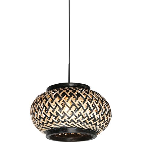 Mexlite - lampada a sospensione - HaloSwap - naturale nero -