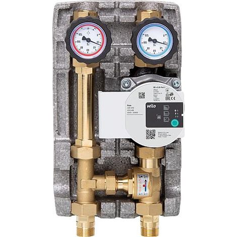 Kit Circuit de chauffage Easyflow DN20(3/4"), chargeur-combustible solide 60°C, Wilo Para 15/6SC (1/2)