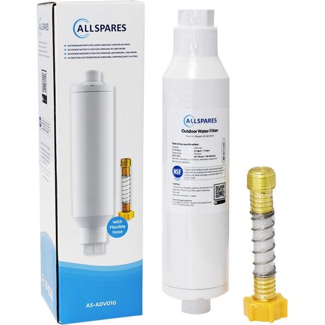 Filtro per acqua da esterno AllSpares adatto per roulotte e barche.