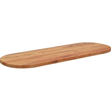 Dessus de table  Dessus de bureau  Plateau de table 140x50x2,5 cm ovale bois massif d'acacia