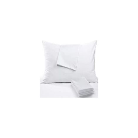 TAIE D'OREILLER IMPERMEABLE (50X70CM 2PCS) - Taie d'Oreiller Zippée - Respirante & Anti-Transpiration & Anti-Acariens - Housse de Coussin en Polyester Blanc