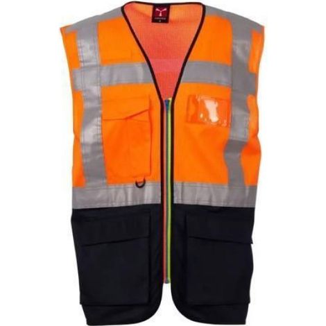 Gilet de sécurité Payper Wear Extrovert Mesh - orange fluo/bleu marine