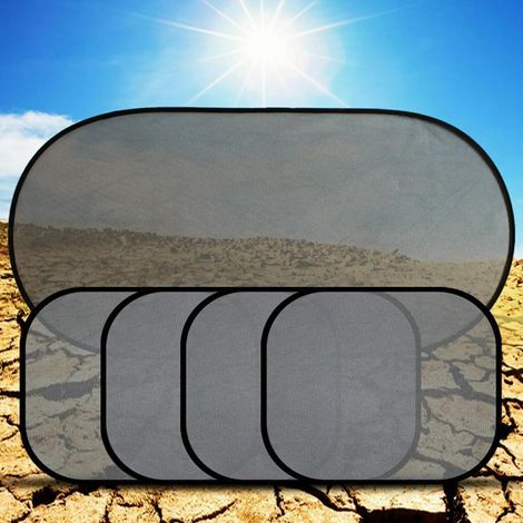 Lot de 5 pare-soleil universels pour fenêtre latérale de voiture - Protection UV - Pour bébé, enfants, animaux domestiques (1/5)