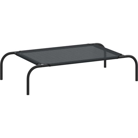 Cama de perro elevada negra textilene S vidaXL