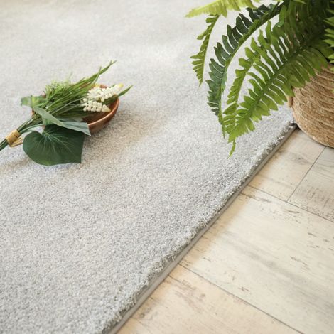 Tapis doux poils longs - Touch gris clair - Galon gris clair - 140 x 200 cm (1/5)