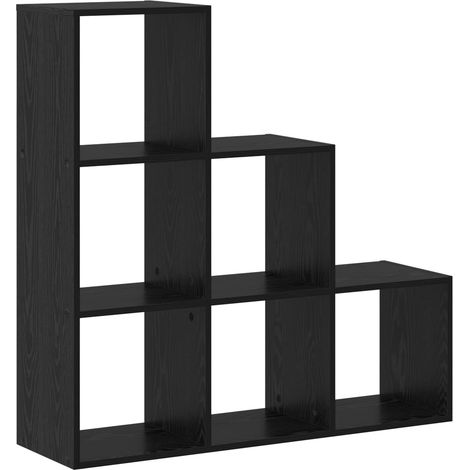 Maison Exclusive - Raumteiler Bücherregal Schwarz Eichen-Optik 99