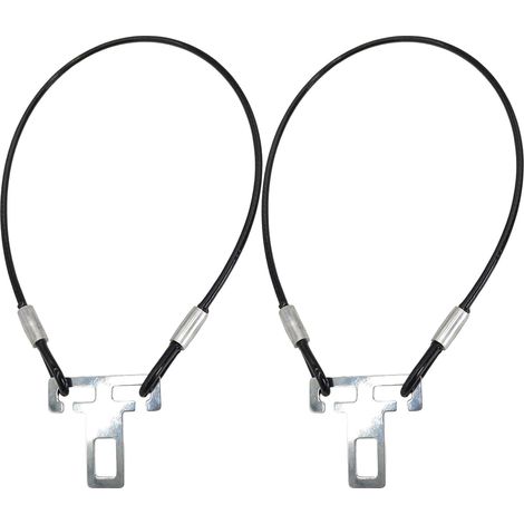 Lot de 2 verrous de porte de voiture antivol - En métal à haute résistance - Accessoire antivol portable multifonction pour caravane, camping-car (1/5)