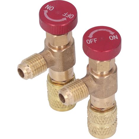 Adaptateur de vanne de régulation de réfrigérant, filetage mâle 1/4 SAE vers filetage femelle 5/16 SAE, pour R410A. (1/5)