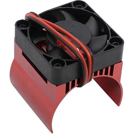 Dissipateur thermique pour ventilateur de refroidissement moteur 42 mm pour voitures RC 1/10 E-E- Summit Arrma et 1/8 Kraton Talion, rouge (1/5)