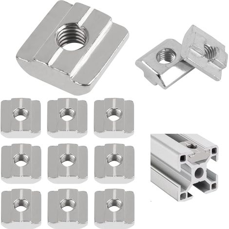 10 Stück Nutensteine M8, T Nut Schiene M8 Nutenstein Schiebemuttern Set Aluschiene C Aluminiumprofil-Extrusionsschlitz für die Architektur, Holzbearbeitung, von industriellen Aluminiumrahmenstrukturen (1/5)