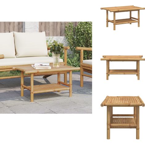 Table basse 70x40x35 cm bambou - Table Basse - Meuble Salle Séjour - Mobilier Intérieur - Table D'appoint - Table Design (1/5)