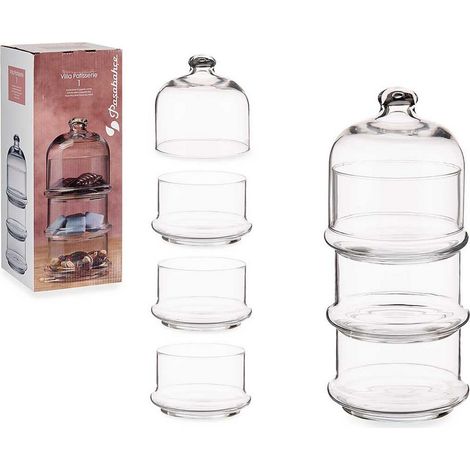 Contenitore in vetro per caramelle, 3 livelli, 3 x 505 ml (1/4)