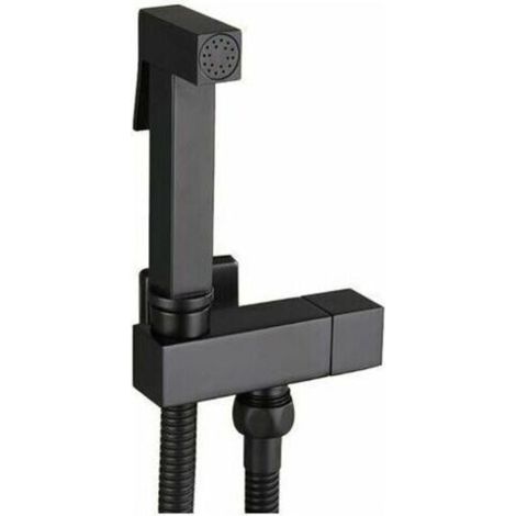 Set bidet completo per WC – ottone – nero – per una maggiore igiene e comfort.