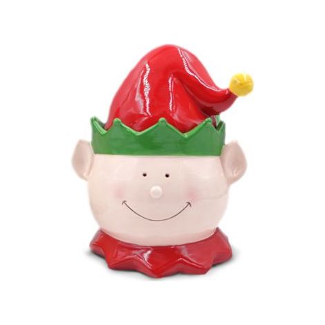 Decorazione Casa Natalizia Scatola Elfi in Ceramica 20 cm