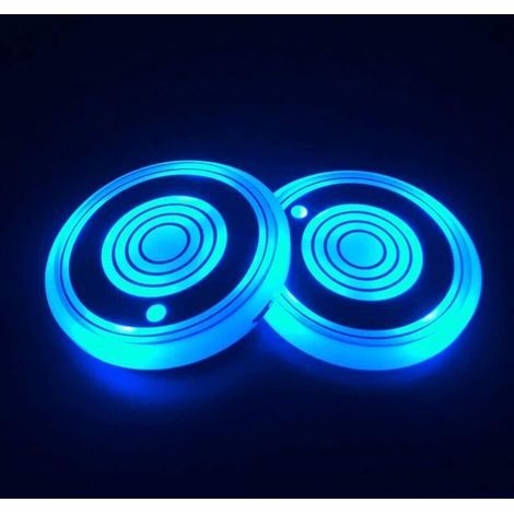 LED-Getränkehalterbeleuchtung fürs Auto, 7 wechselnde Farben, USB-Ladefläche, wasserdichte Getränkehalterauflage, LED-Stimmungsbeleuchtung für den Innenraum, dekorative Autoinnenbeleuchtung (2 (1/4)