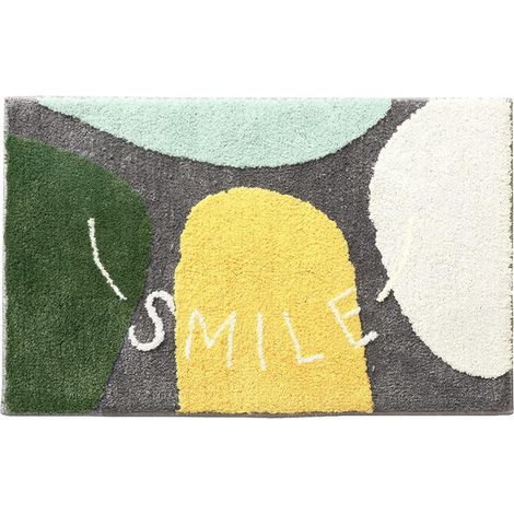 Tapis de bain en microfibre douce 50 x 80 cm (pierre quadricolore)