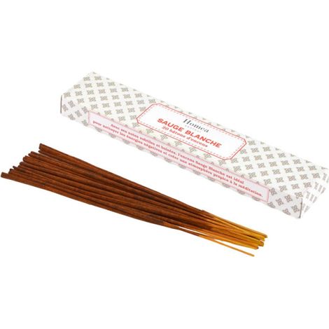 Lot de 20 Bâtons d'Encens "Senteur" 21cm Sauge Blanche