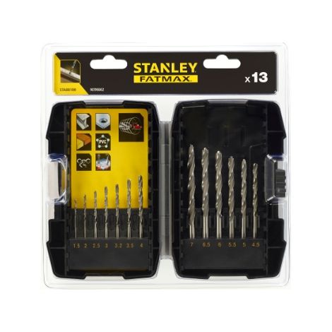 Set punte metallo HSS 13 pezzi da 1 a 7 mm STA88100 STANLEY