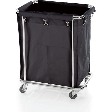 Chariot à Linge Acier Chromé avec 4 Roulettes 65 x 45 x 84 cm - Was Germany