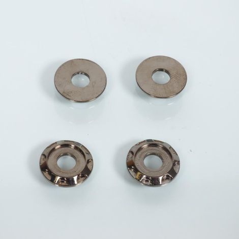 Rondelle spacer aluminium DRC T01 anodisé anthracite pour moto (1/2)