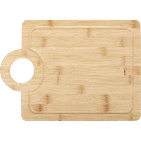 Tagliere in legno di bambù scanalato, 33 x 24 x 1,5 cm